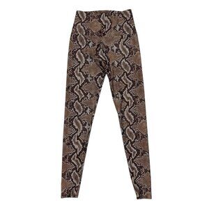 Onzie Women’s Leggings XS Snakeskin Pattern Brown
